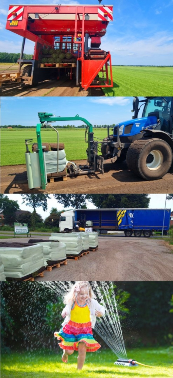Gras Vers van het land ingepakt en bij u geleverd en gelegd in de Achterhoek