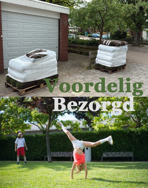 Graszoden bezorgd en gemakkelijk in de tuin gelegd in Weert