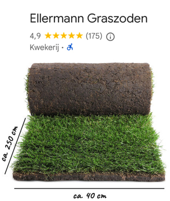 Graszoden kwekerij Ellermann levert door heel nederland gras