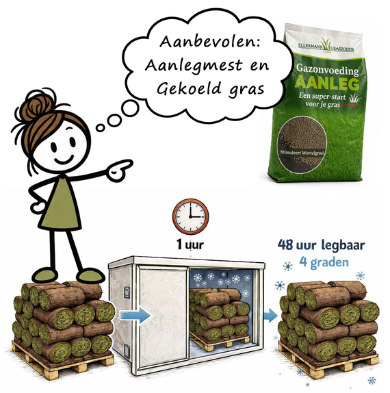 Opties bij gras bestellen online  aanleg mest gekoeld gras extra lange versheid