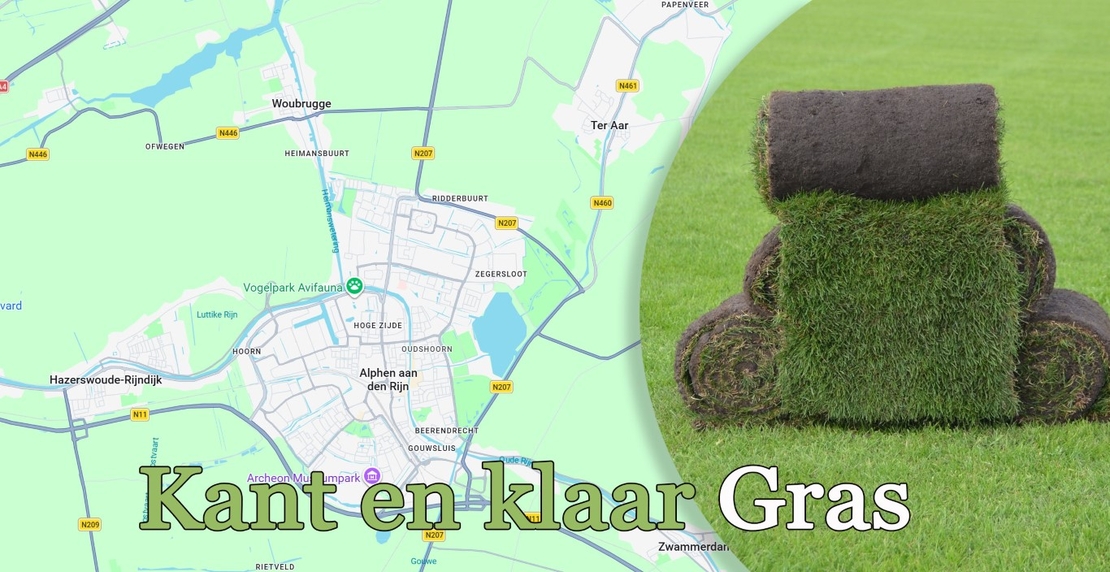 Online graszoden bestellen leverancier grasmatten rollen kant en klaar gras Alphen en omgeving