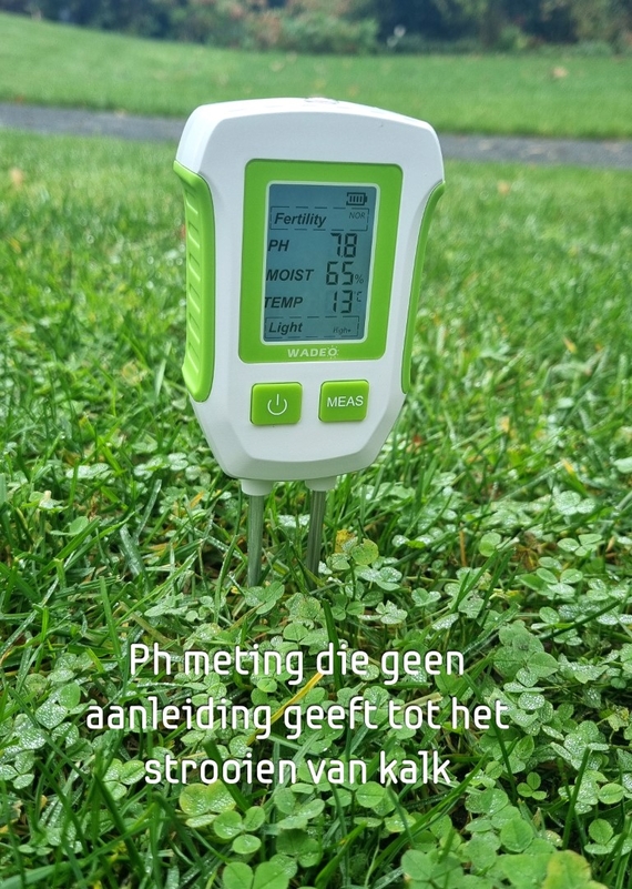Ph waarde kan aangeven of extra kalk nodig voor de bevordering van gras in gazon