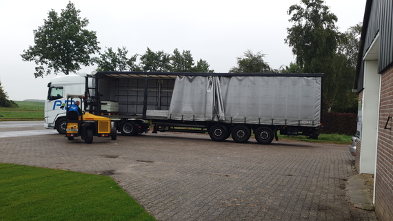 Verse graszoden van Ellermann Graszoden op pallets, klaar voor levering in stadskanaal