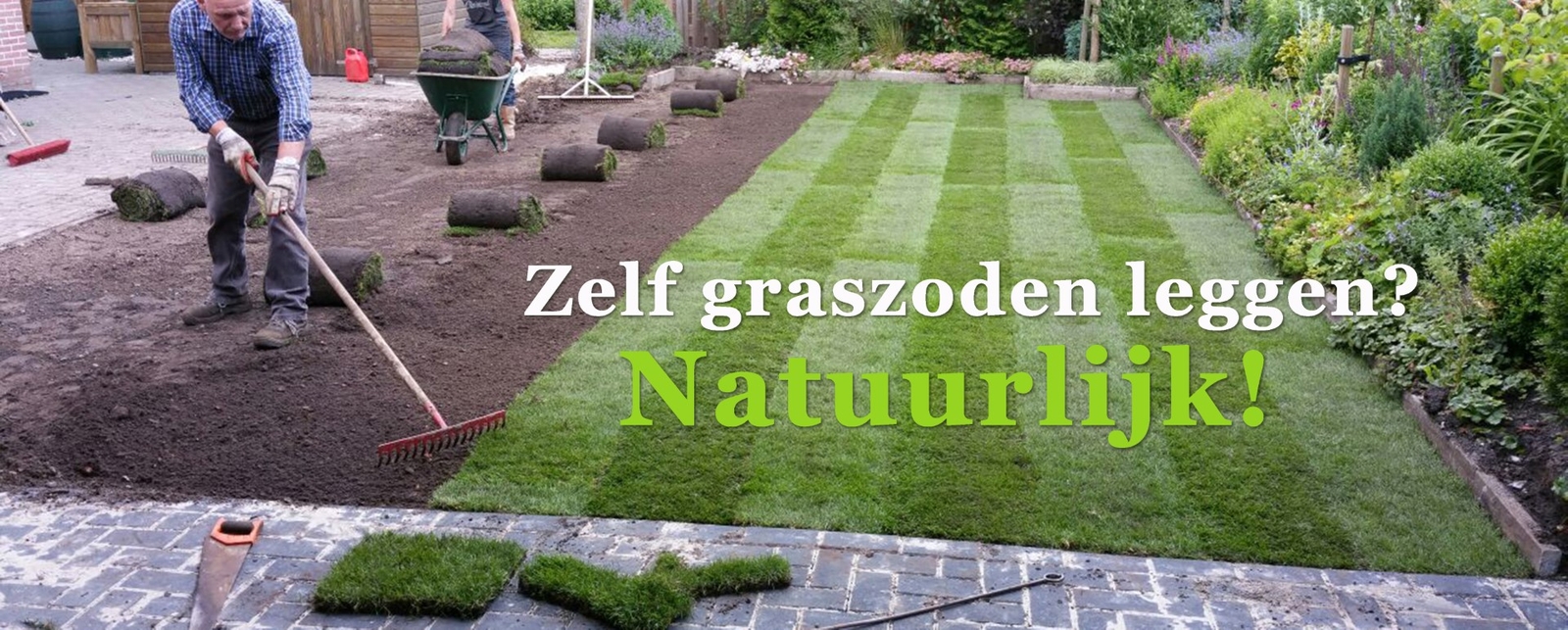 Zelf graszoden leggen kan iedereen met deze handleiding - een fris gazon met grasmatten