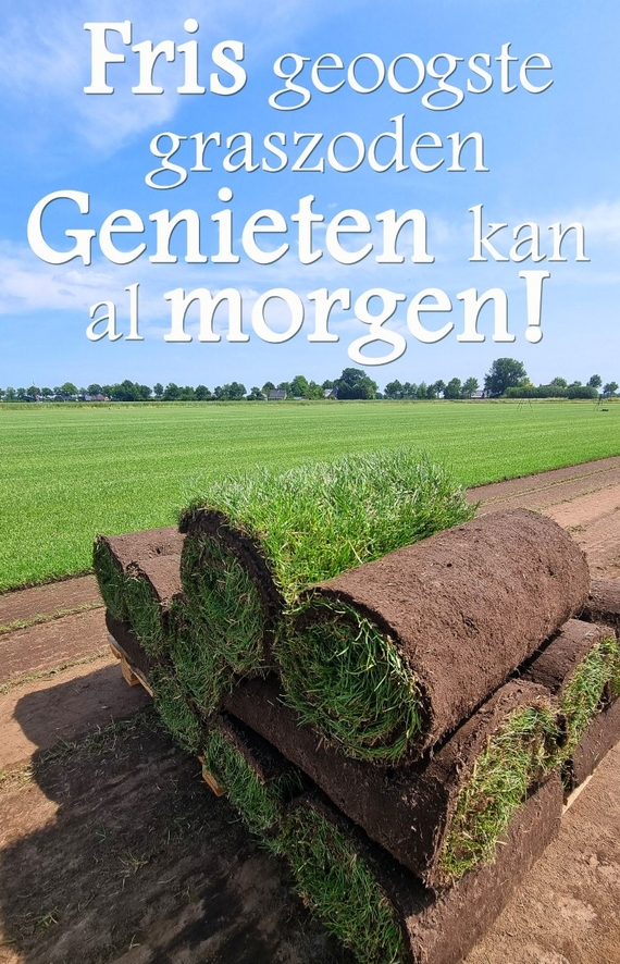 Ook kleine aantallen graszoden voordelig thuisbezorgd in de Achterhoek