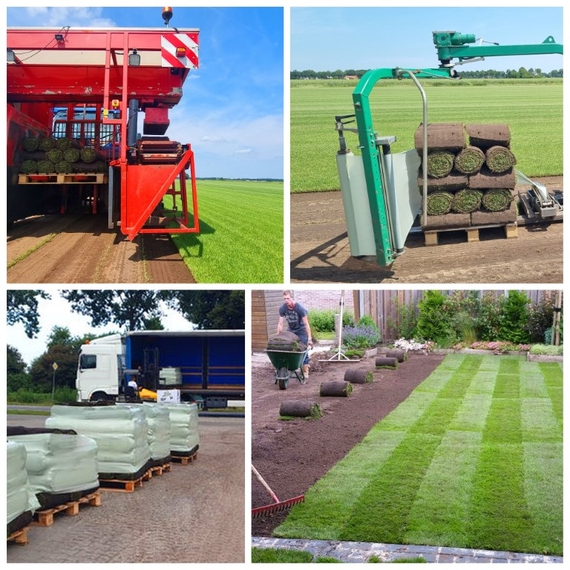 Grasmatten of graszoden vers van het land bezorgd in Doetinchem en omgeving snel gazon leggen